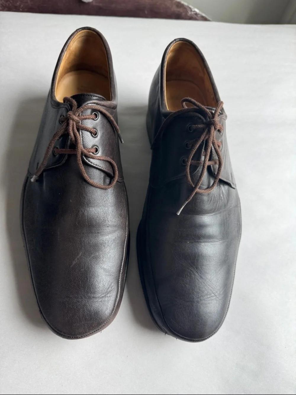 Bally Brenzo Mens 8N Oxford Derby Shoes  Chocolate Brown leather office dressy